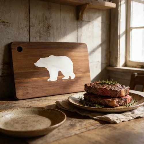 Vista 2 de Tablas de cortar de madera de acacia con mármol grandes tablas de queso para charcutería tablas para servir frutas de carne de 16.5 x 11 pulgadas