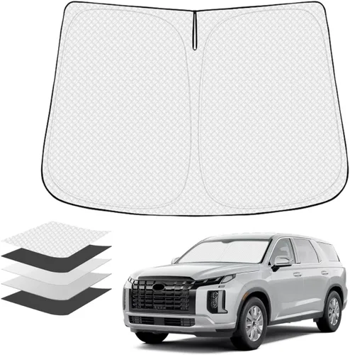 Vista 160 de KUST - Parasol plegable para parabrisas para BMW X1 E84, accesorios 2011 2012 2013 2014 2015, protector de visera de sol ajustable que bloquea