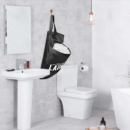 Vista 8 de 2 piezas de bolsas grandes de viaje para lavandería - Bolsa húmeda impermeable lavable para ropa sucia, traje de baño, entrenamiento, gimnasio