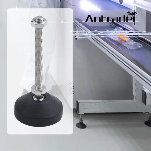 Vista 2 de Antrader 4pcs M8x50mm Ajustable Muebles Glides Antideslizante Nylon Reforzado Base Redonda 4.449 in Pie de nivelación