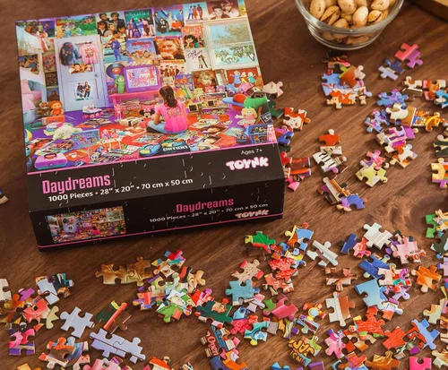 Vista 3 de Daydreams - Rompecabezas de 1000 piezas de cultura pop de los años 80 y 90 por Rachid Lotf, rompecabezas educativo, juguetes y juegos retro