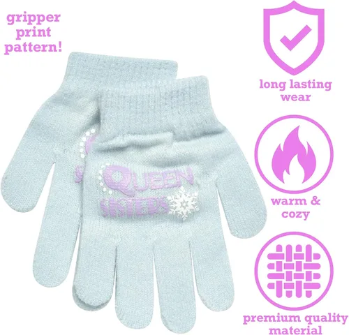 Vista 3 de Disney - Gorro de invierno para niñas y 2 pares de guantes o manoplas (edad 2-7)