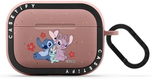 Vista 71 de CASETiFY AirPods Pro (1ª/2ª Gen) Estuche Bounce con Anillo [Colaboración Frozen] - Copo de Nieve de Anna - Taupe Mate