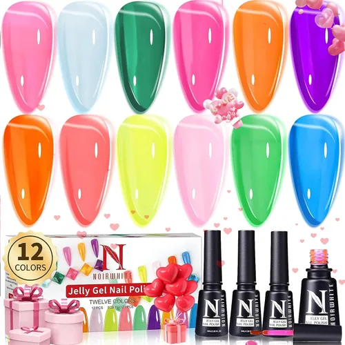 Vista 8 de Kit de esmalte de uñas de gel, 12 colores brillantes con purpurina 9D camaleón ojo de gato, juego de esmalte de uñas de gel con base de luz