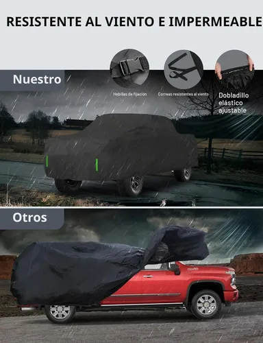 Vista 5 de Proadsy - Cubierta para automóvil, resistente al viento, sol, lluvia, rayos UV, polvo y nieve, para todo tipo de clima, impermeable, funda