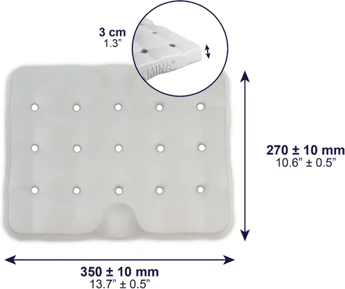 Vista 5 de KMINA Cojín de asiento de ducha, espuma impermeable ligera y antideslizante, almohadillas para rodillas para jardinería, patentado, fabricado