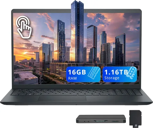 Vista 8 de Dell Laptop Inspiron 2021 con pantalla táctil FHD de 15.6 pulgadas, AMD Ryzen 5-3450U, memoria RAM de 8 GB, SSD PCIe de 256 GB, gráficos AMD Radeon
