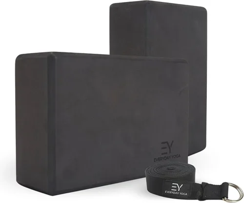 Vista 6 de Everyday Yoga Bloque de espuma y correa de yoga, superficie antideslizante suave para estabilidad, equilibrio y estiramientos profundos, ideal