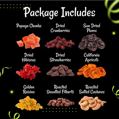 Vista 9 de Oh! Nuts Canasta de regalo de frutas secas y nueces - XL 18 variedades de frutas y nueces gourmet surtidas - Caja de regalo para las fiestas - Caja