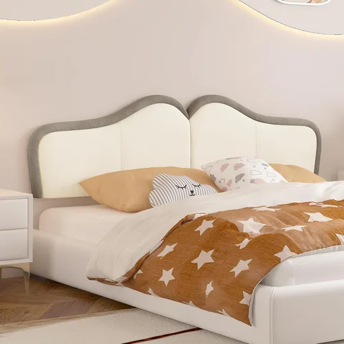 Vista 7 de BSHOMGI Cabeceras tamaño King para paneles de cabecera de cama ajustables, cabeceras tapizadas de terciopelo de cama con canal vertical, moderno