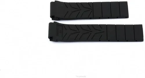 Vista 2 de Authentic Tissot T-Race 21mm Correa de Goma en color negro de banda para hombre Back Case t048417a