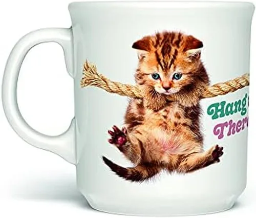 Vista 8 de Genuine Fred Taza de cerámica con texto en inglés "Say Anything", de 16 onzas, multicolor, apta para lavavajillas