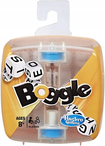 Vista 3 de Hasbro Gaming Boggle Classic Game Juegos de búsqueda de palabras Edades 8+ 1 o más jugadores Tamaño portátil para viajes Divertidos