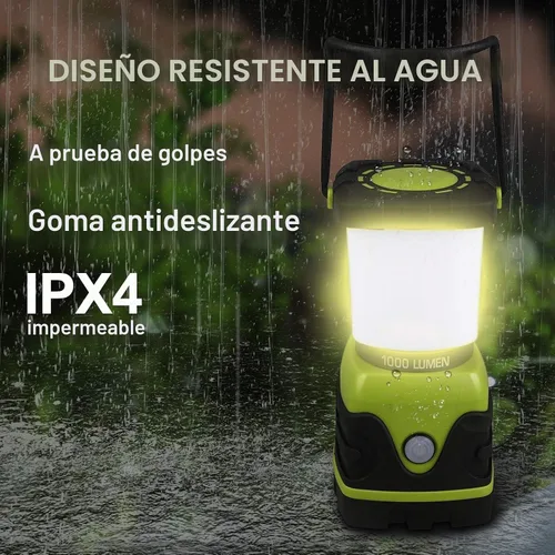 Vista 3 de Tahoe Trails Linterna LED para campamento, linterna LED brillante alimentada por batería con 1000 lúmenes, luz impermeable IPX4, linterna