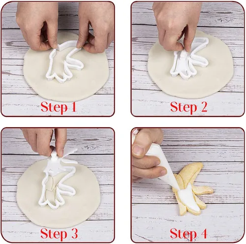 Vista 6 de Apple Cookie Cutters with Embosser Stamp 3D Printed PLA Citrus Fruit Shape 3 Inch Summer Citrus Party Birthday Baking Supplies