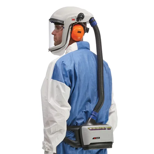 Vista 5 de 3M PAPR, Versaflo - Tubo de vinilo de respiración de ajuste de longitud BT-30, respirador purificador de aire eléctrico, conexión giratoria