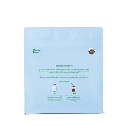 Vista 7 de Chamberlain Coffee Elephant XL - Bolsas de café frío premedidas, listas para preparar, contiene 4 bolsas XL de preparación fría, hace 4 tazas