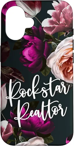 Vista 31 de iPhone 14 Plus Rockstar Realtor - Elegante estuche de regalo floral para agente inmobiliario