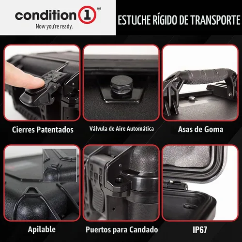 Vista 5 de Condition 1 Estuche rígido resistente al agua de 25 pulgadas, modelo 024, negro