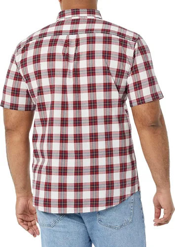 Vista 2 de Tienda Essentials Camisa de popelina elástica de manga corta para hombre