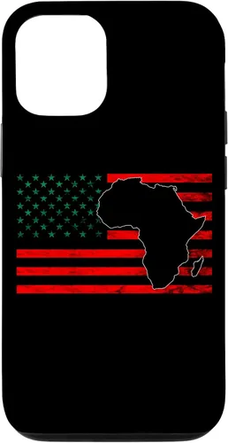 Vista 11 de Funda para iPhone 12 mini USA Black History Afro-American Pan African UNIA Flag Case