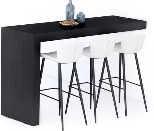 Vista 43 de Mobili Fiver Evolution - Mesa alta de bar de cocina fabricada en Italia Ahorra Espacio, Mesa de altura de mostrador montada en la pared para 1