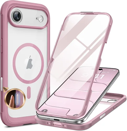 Vista 33 de Miracase - Funda magnética para iPhone 13 Pro Max de 6.7 pulgadas (compatible con MagSafe), transparente, completo, protector de pantalla de vidrio
