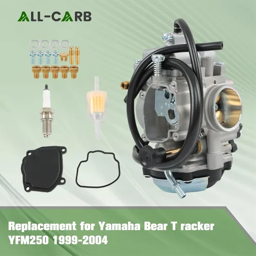 Vista 4 de ALL-CARB Repuesto de carburador para Yamaha Wolverine 350 YFM350FX YFM350 FX 4x4 1996-2005 Sustituye a 4KB-14901-10-00 4KB-14901-22-00
