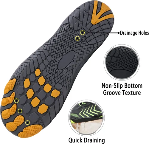 Vista 6 de MAQLPC Zapatos de agua para hombres y mujeres, zapatos acuáticos de secado rápido, para hombres y mujeres, zapatos de natación para senderismo