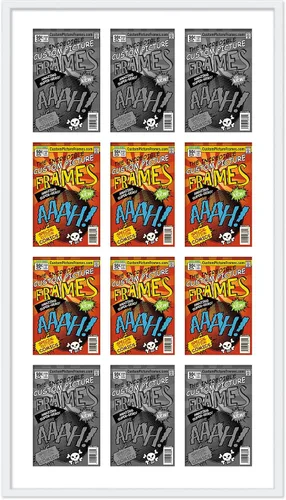 Vista 136 de Marco de cómic negro con alfombrilla negra para cómics de la Edad Dorada