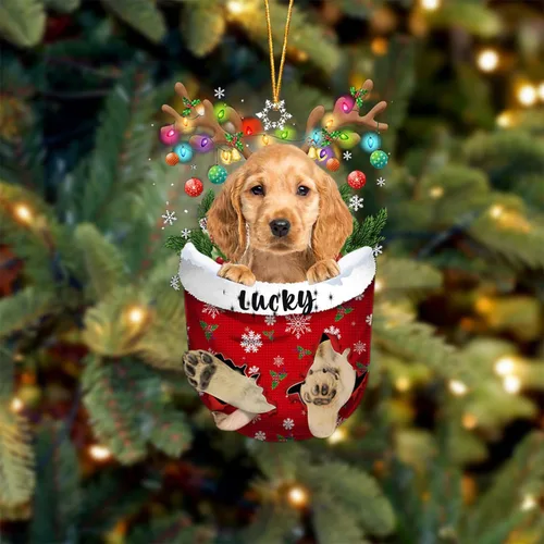 Vista 134 de Adorno de Navidad personalizado para perro Airedale Terrier en bolsillo de nieve, adorno para árbol de Navidad, idea de regalo para amantes