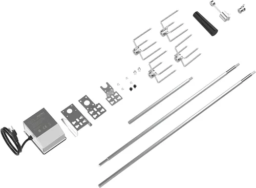Vista 3 de onlyfire Kit de asador universal para parrilla, varilla hexagonal de 45"-53