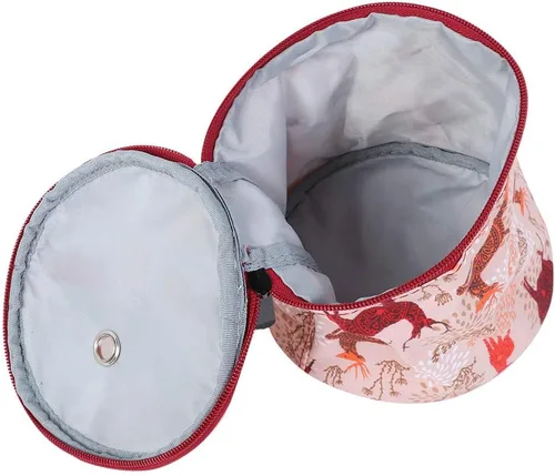 Vista 6 de QANYEGN Bolsa de almacenamiento de hilo, cuchillo portátil, bolsa de almacenamiento de micro ganchillo, para ganchillo, madejas de hilo, alicates