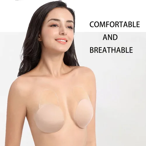 Vista 3 de Backless Strapless Invisible Sticky Bra Reusable Breast Lift Tape Nipple Covers boobytape for Breast Lift