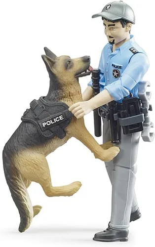 Vista 2 de Bruder 62150 bworld Policía con perro