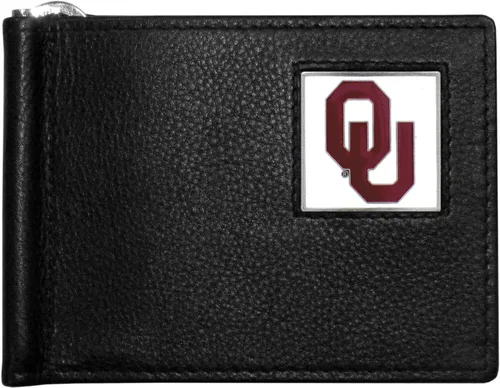 Vista 22 de Siskiyou Cartera deportiva de cuero con clip para billetes de la NCAA