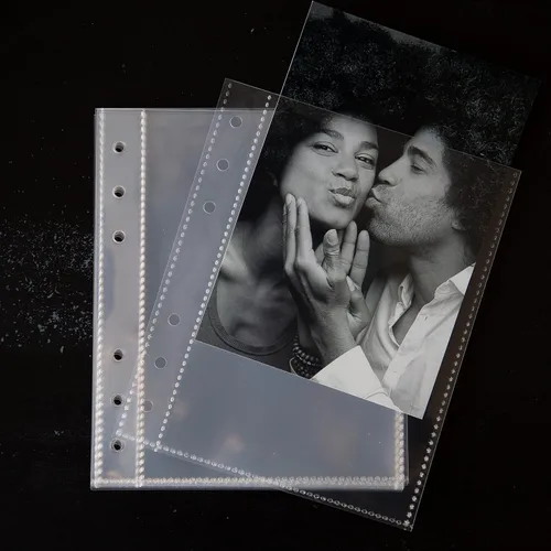 Vista 13 de Álbum de Fotos de Cabina de Fotos 2x6 - Cuaderno con Purpurina de 6 Anillos Carpeta Brillante con 20 Fundas para Fotos de 2 por 6 - Se Adapta a 80