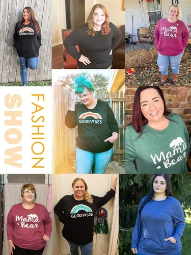 Vista 5 de AURISSY - Sudaderas de manga larga con bolsillos para mujer tallas grandes