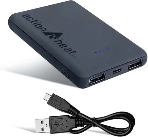 Vista 6 de ActionHeat Bufanda de forro polar con batería de 5 V con paneles de calefacción integrados bufanda negra con tecnología de control de botón táctil