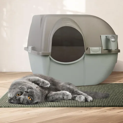 Vista 6 de Omega Paw NRA15-1 Caja de arena de limpieza automática Roll 'n Clean, regular, peltre, normal, Pewter