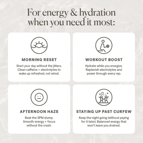 Vista 6 de Cure Hydration Performance Mezcla de bebida energética con electrolitos a base de plantas Sin azúcar añadida Polvo para alivio