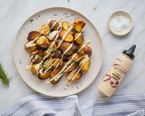 Vista 3 de Terrapin Ridge Farms - Aioli de trufa – Aioli gourmet para sándwiches, papas fritas, verduras asadas y más – Botella exprimible de 7.5 onzas