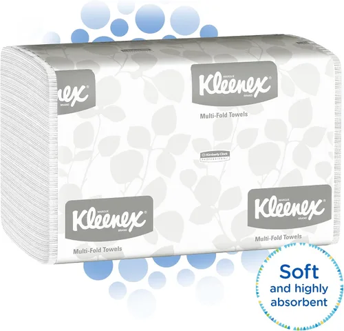 Vista 2 de Kleenex(R) - Toallas de mano multipliegues, 150 toallasmanga, paquete de 4 mangas, 150 unidades (paquete de 4)