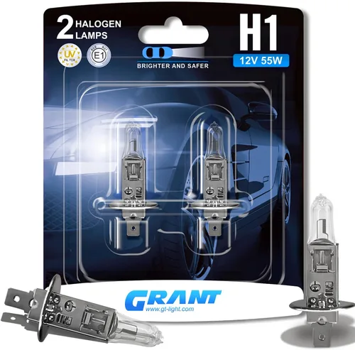 Vista 9 de GRANT H1 Bombillas halógenas para faros delanteros, paquete de 2 bombillas de repuesto de haz alto y bajo y niebla, bombillas de alto rendimiento