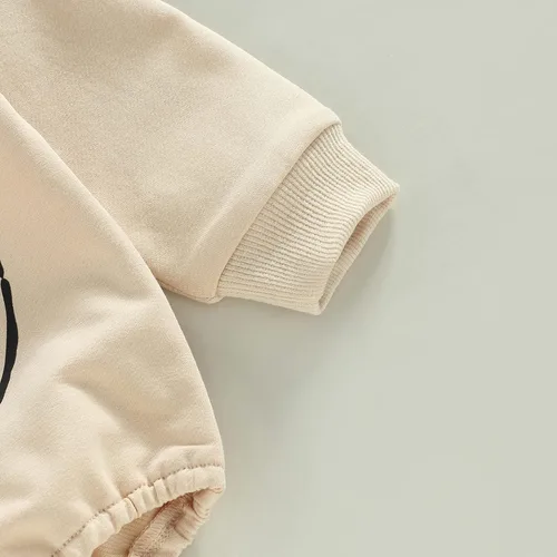 Vista 4 de Tiacham Ropa occidental para bebé y niña, sudadera de vaca, mameluco de manga larga, overol de gran tamaño, suéter infantil