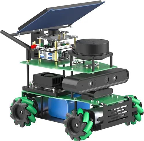 Vista 19 de Yahboom Robot AI Python Programa ROS2 Robot con RPi 5 8GB Powered Robot Educativo AI Módulo de voz Mapeo Navegación 360° Movimiento