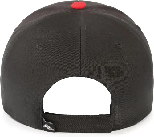 Vista 3 de North Dakota Walleye Fishing Hat 701 Código de área Negro/Rojo