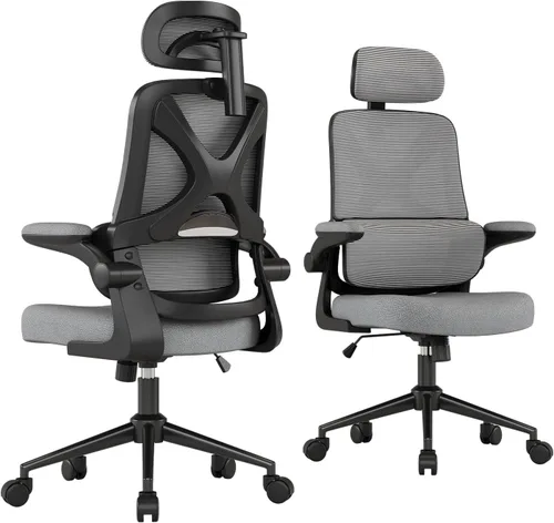 Vista 10 de Silla ergonómica de oficina – Silla de escritorio con reposacabezas ajustable soporte lumbar silla de computadora – Silla cómoda de malla