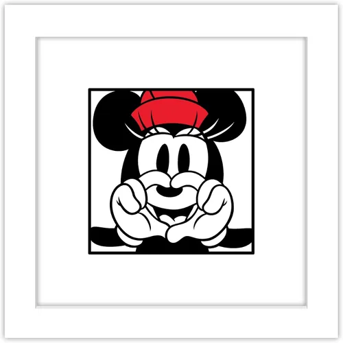 Vista 11 de Trends International Gallery Pops Disney Mickey Mouse - Minnie Expressions - Póster de pared de corazón, 12 x 12 pulgadas, versión enmarcada en negro