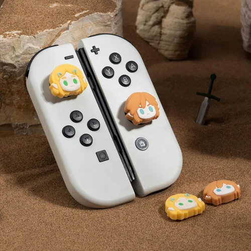 Vista 7 de Joycon - Tapas de silicona luminosas para agarre de pulgar compatibles con Nintendo Switch Zelda, funda de silicona suave para Nintendo